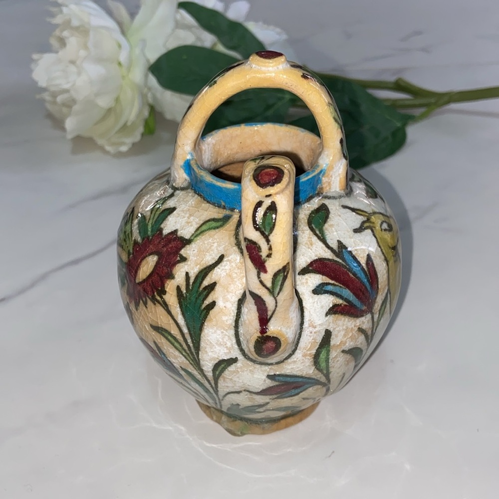 Vintage Collectible Hand Made Hand Painted Pottery Jug - Picture 6 of 17